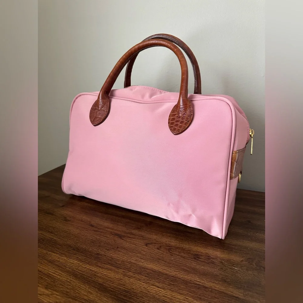 Valentino Garavani Pink and Brown Satchel - Picture 5 of 12